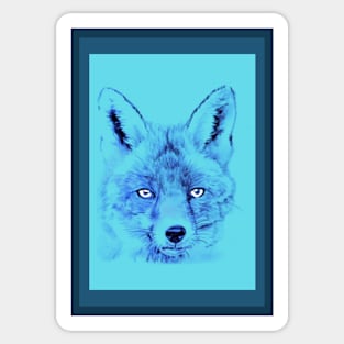 Fox blue variant Sticker